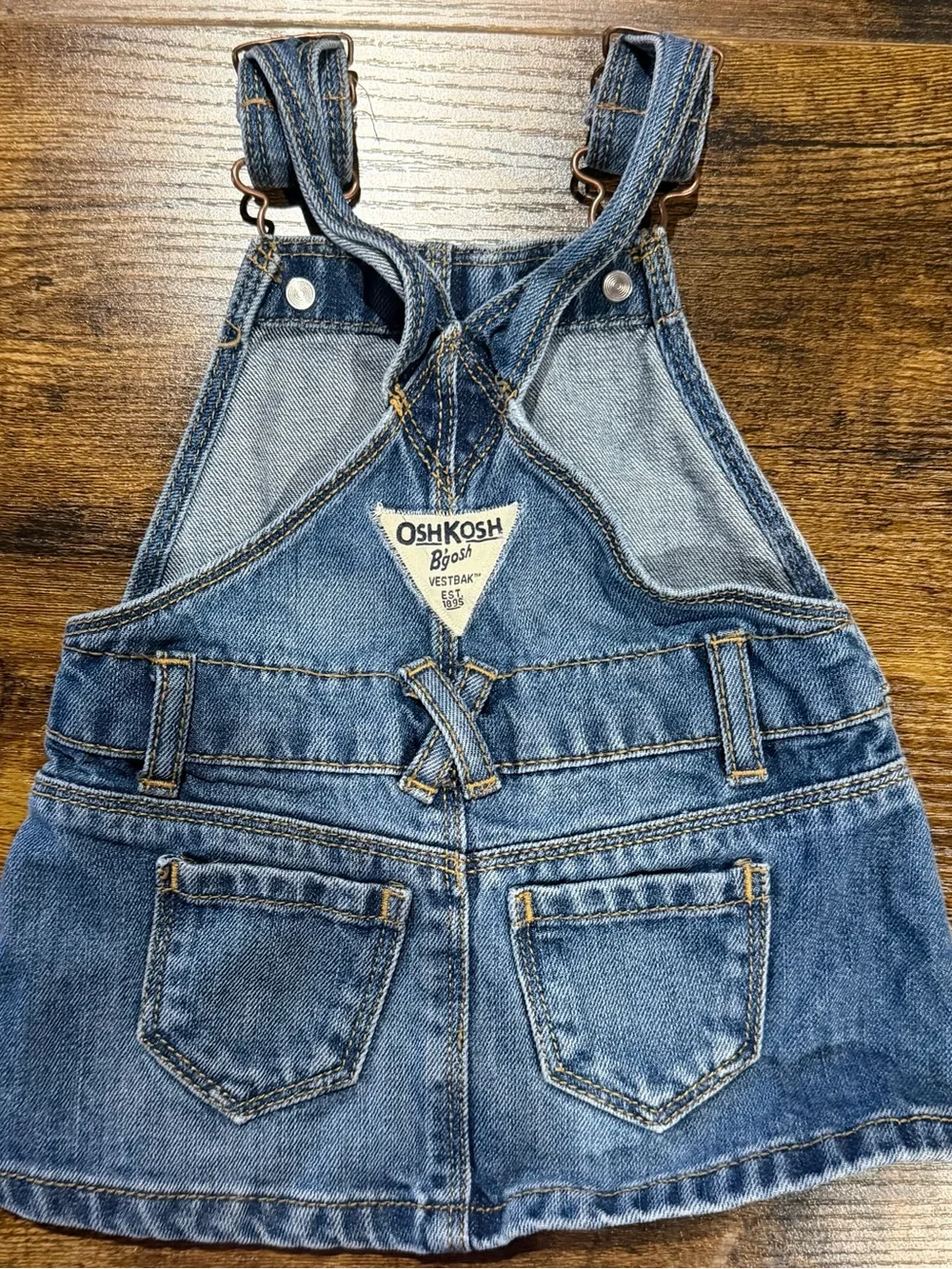 OshKosh B'gosh Denim Heart Pocket Overalls - Blue